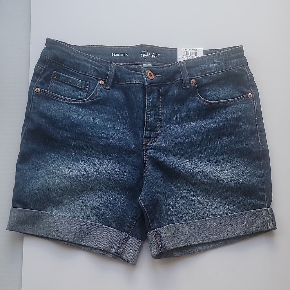 Style & Co. Women's Dark Wash Denim Shorts